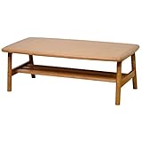 【天然木のセンターテーブル】 北欧風 天然木 木製 シンプル 幅100cm ライトブラウン LS-842LB