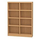 白井産業 木製 本 棚 高さ120 幅80 奥行19 cm オーダーメイド 置きたい場所ピッタリに作れる 収納 ナチュラル オーク 強化棚タイプ 棚板6枚 (タナリオ TNL-EM12080ASTF2NC0)