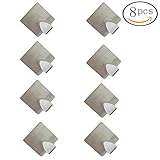 FF Elaine 8個ステンレススチール粘着hooks-noスクラッチ、nail-free帽子フックコートフック、キッチン、壁フック、バスルームのフック