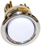 ACT D'MAND KONTROLS System HWB-CH-S Button Round White Center with Silver Ring and Momentary Contact