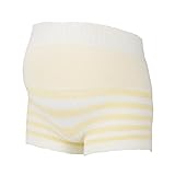 ピジョン ふんわり妊婦帯パンツ ふんわりマシュマロ素材 ボーダー ML  アイボリー