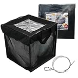 ゴミステーション 折りたたみ式 90L ごみネット 屋外用 カラスよけ カラス対策 カラスよけネット 1～4人用 ゴミ箱 ごみ収集箱 メッシュボックス 防鳥ネット 野良猫 大容量 組立簡単 軽量 省スペース (ゴミステーション＋ワイヤーフック)