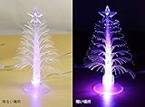 クリスマスツリー 卓上 光ファイバー 11cm USB接続 吸盤 吸盤付き 車載可能 コンパク...