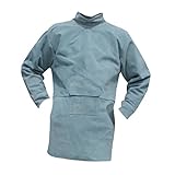 Lovoski 溶接用　長い　コート　エプロン　防護服　アパレル　防護服 　耐熱　やけど　対策　全４サイズ２色選ぶ - 85cm 青