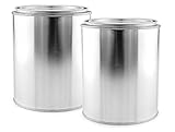 空Quartペイント缶with Lids ( 2パック) ;裏地なし空メタルペイント缶値パック