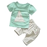 Cutelove 子供服 Tシャツ 半袖 Tシャツ＆パンツ 上下セット ショーツ 男の子 ベビー ショートパンツ ショートスリーブ 可愛い 三角形柄 夏