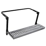 大型用 ホイールステップ ワイドタイプ 足場幅約740mm 奥行約190mm タイヤ目安20～24.5" 黒 耐荷重約130kg トラックステップ タイヤステップ スチール製 足場 ステップ 踏台 ト