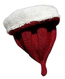 ワインレッドかわいい冬プラスふんわり暖かいニットウール品質のベビーハット
