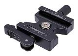 INPON クイックリリースクランプ アルカスイス互換 50mm 1/4"ネジ+1/4"-3/8"ネジアダプター付