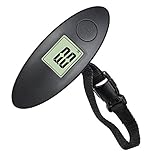 Woputne 旅行はかり 吊りはかり 最大40kgまで デジタル計量器 量れる 吊り下げ式 風袋引き機能付 携帯式 スケール シルバー 携帯式デジタル