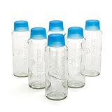 High Quality AQ-6005 18-Ounce Glass Water Bottles, 6-Pack