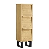 arne ディスプレイラック フラップ扉 日本製 完成品 本棚 北欧 おしゃれ 3段 glande 1×3 タモ