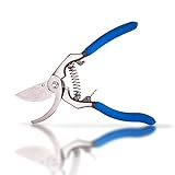 SPEEDWOX 剪定鋏 園芸用はさみ 植木鋏 枝切ばさみ 万能ハサミ 盆栽 果樹 果実 収穫 生け花 植木のお手入れ 盆栽 果樹 庭木 高強度 耐久性 高炭素鋼 鍛造 バネ付 安全ロック付き 右曲り