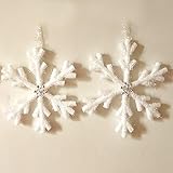 ホリデードア＆ウォールデコレーションのための大きなハンギング白いガーランドの葉、ホーム、学校、オフィス、またはパーティーのためのあなたのD＆eacute; corを強化