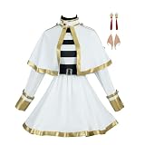 [NEATMOA] 葬送のフリーレン コスプレ 衣装 華麗版 仮装 学園祭 文化祭 舞台演出服 日常服 パーティー イベント 撮影 クリスマス ハロウィン (S, フリーレン)