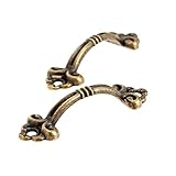 12個入り 真鍮 取っ手 ドアノブ ミニハンドル アンティーク レトロ調 家具 （24ネジ付き）