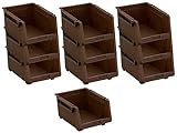 イノマタ化学 小物収納 ツムラック ロータイプ ブラウン 10個セット