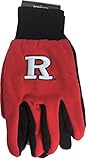 NCAA Rutgers Scarlet Knights 3dロゴ2トーンマルチ目的手袋