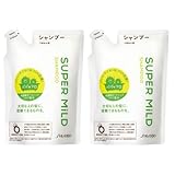 【2個】スーパーマイルド シャンプー 詰替用 400ml+使い捨て手袋1枚【セット品】