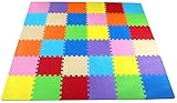 BalanceFrom Kid's Puzzle Exercise Play Mat with High Quality EVA Foam Interlocking Tiles, Multi Colo