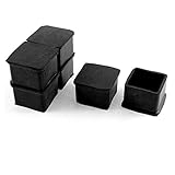 uxcell 家具フットカバー 家具の椅子の脚キャップフットカバー ホルダー保護パッド ゴム 40mm x 40mm 6個
