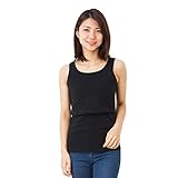 ミルフェルム 授乳服 ストレッチタンクトップ M ブラック(09)　マタニティ 下着 インナー 産前産後 春夏秋冬 授乳口付き