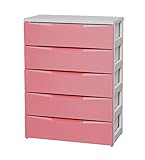 アイリスオーヤマ ワイドチェスト 5段(ホワイト/ ピンク) IRIS カラーコーディネートチェスト COD-725WPI 返品種別A