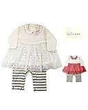 【子供服】 kids zoo (キッズズー) サテン衿付星柄スカート接結Tオール 70cm，80cm W64707