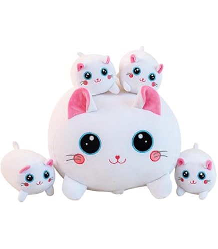 【スエード】シャム猫 ぬいぐるみ 4匹の子猫 ぬいぐるみ 16インチ ソフトジャンボ枕 子供 彼 彼女 彼氏へのギフト