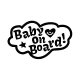 手書き風 baby on board カッティング ステッカー ブラック 黒