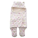 Happylifehere おくるみ 赤ちゃん 新生児 ベビー 0～12ヶ月 フリース 冬 9柄 出産祝い (L, D)