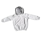 B Blesiya ポリエステル　コットン　保護服　養蜂ジャケット　帽子　養蜂用品　白　ベール