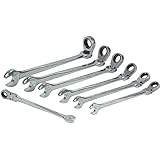 GearWrench 7 pc. XL X-Beam Flex Ratcheting Combination Wrench Set - Standard - # 44880 [並行輸入品]