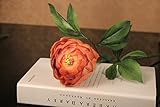 BAGEHUA 牡丹の花シミュレーション絹絹の花装飾装飾的な花ルームスイートレトロリビング人工の花の花束、オレンジ色の