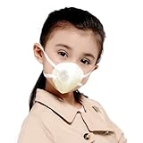 KANJEKANLE 再使用可能抗菌防塵通気性のある洗濯可能 　運動マスク　銀繊維　レスピレータバルブ付く,子供向け（３－６歳）,白