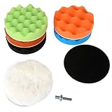 7個入りセット バフ研磨 スポンジパッド カー研磨用 電気ドリル用 ポリッシャー用 マジックスポンジ 5インチ/125mm (M10)