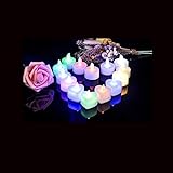YINING　キャンドル　イルミネーション ライト LED 蝋燭　癒しの灯り　自然な灯り　クリスマス/パーティー/結婚式/誕生日等の用品　12個入り 7色点滅変換