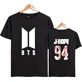 BTSショートスリーブラウンドネック韓国スタイルのカジュアルなTシャツ夏のパットンプリントユニセックスのコットンTシャツ