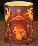 Flameless and Affordable Holiday LED Candle Made From Real Wax - Blessed Nativity [並行輸入品]