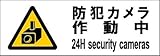 標識スクエア 「防犯カメラ作動中」 ヨコ 【プレート】 400×138mm CTK2077 2枚組
