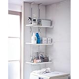 突っ張りラダーランドリーラック ホワイト タイプ：Ａ／棚３段