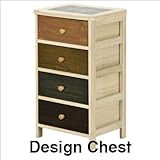 北欧インテリアに最適なデザイン 桐製軽量家具 おしゃれなデザインのリビングチェスト リビング収納 4段ボックス