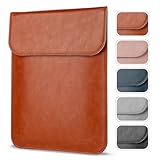 Allinside 13" Laptop Sleeve for MacBook Air 13 2018-2022 (M2 A2681 M1 A2337)/ MacBook Pro 13 2016-2022 (M2 A2686 M1 A2338 A2251 A2289 A2159 A1708), Synthetic Leather Laptop Case, Brown