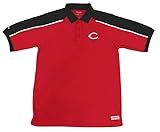 MLBシンシナティレッズColor Blocked Polo With Lined Miniメッシュパネル L レッド
