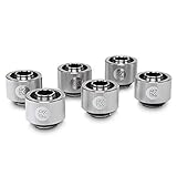 EKWB ek-acf圧縮継手forソフトチューブ、10 /16 mm (3 /8 " ID、5 /8 " OD、ニッケル、6パック