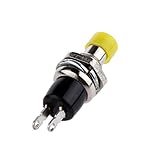 Lovoski 10pcs入り　ミニ　瞬間的　プッシュボタンスイッチ　on/off　押しボタンスイッチ　4色選べる - イエロー