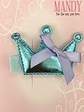 mandy crown with bow blue