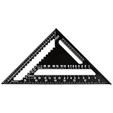 Asixx　三角定規　分度器　アルミニウム合金製　ラインスクライバー　多機能　フレーム、屋根、建築、改装プロジェクトに最適　 測量用品　黒