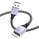 MOGOOD USB 3.0 ハードディスクケーブル USB 3.0 MicroB USBケーブル タイプAオス - マイクロタイプBオス 外付けHDD/SSD,Blu-ray,BDドライブ,デジタルカメラ用 (0.5m)