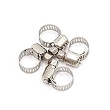 uxcell ホースクランプ ステンレススチール製 調節可能自動車 燃料ホースクランプ パイプ チューブタイト クリップ 6-12mm 4個入り